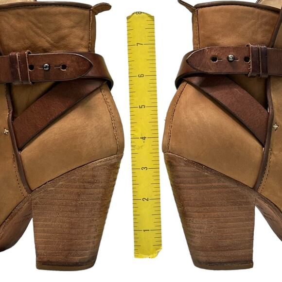 Rag & Bone Kinsey Booties Boots Leather 37.5 7.5 Brown - Picture 9 of 14